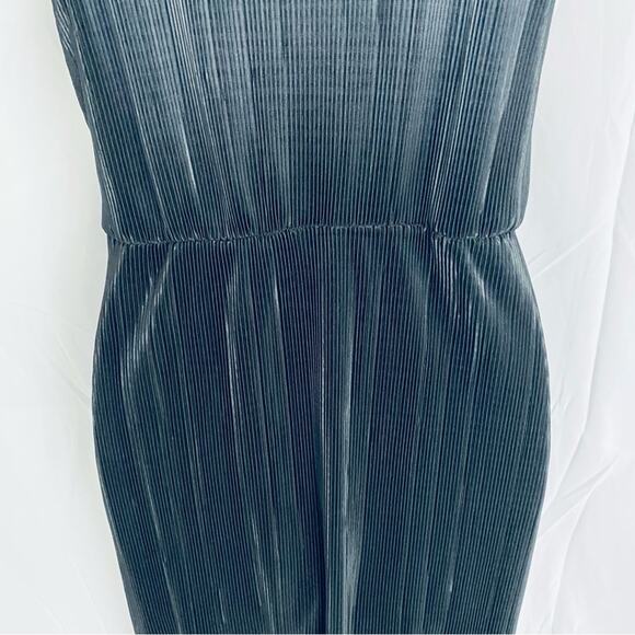 ASOS Sheer Pleated Black Maxi Dress Size 2 - Picture 9 of 11